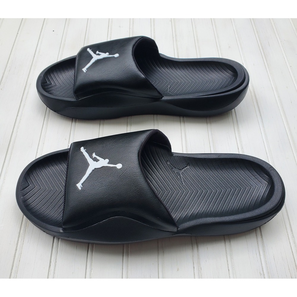 Jordan Post Slide Mens Black White Foam Sandals HF3263-001 Size 14 - Picture 4 of 6